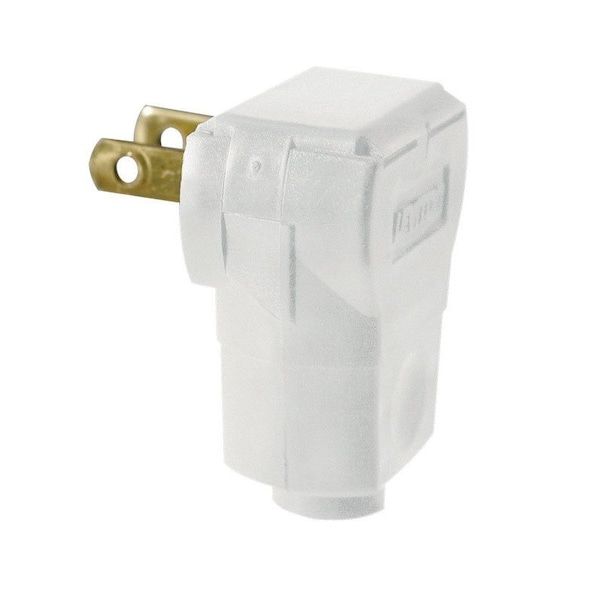 Leviton Leviton Commercial and Residential Plastic Straight Blade Plug 1-15P 20-16 AWG 2 Pole 2 Wire 101AN-00W - main